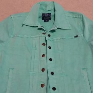 Turquoise denim jacket